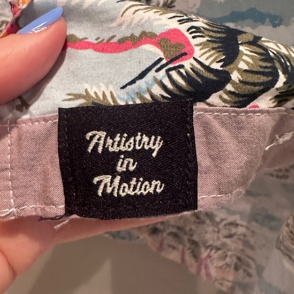 Artistry in Motion Cotton Tropical Hawaiian Short Sleeve Button Down Shirt Sz S - Picture 5 of 8